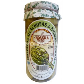 ROSARA Corazones de alcachofa de navarra frasco 660 grs